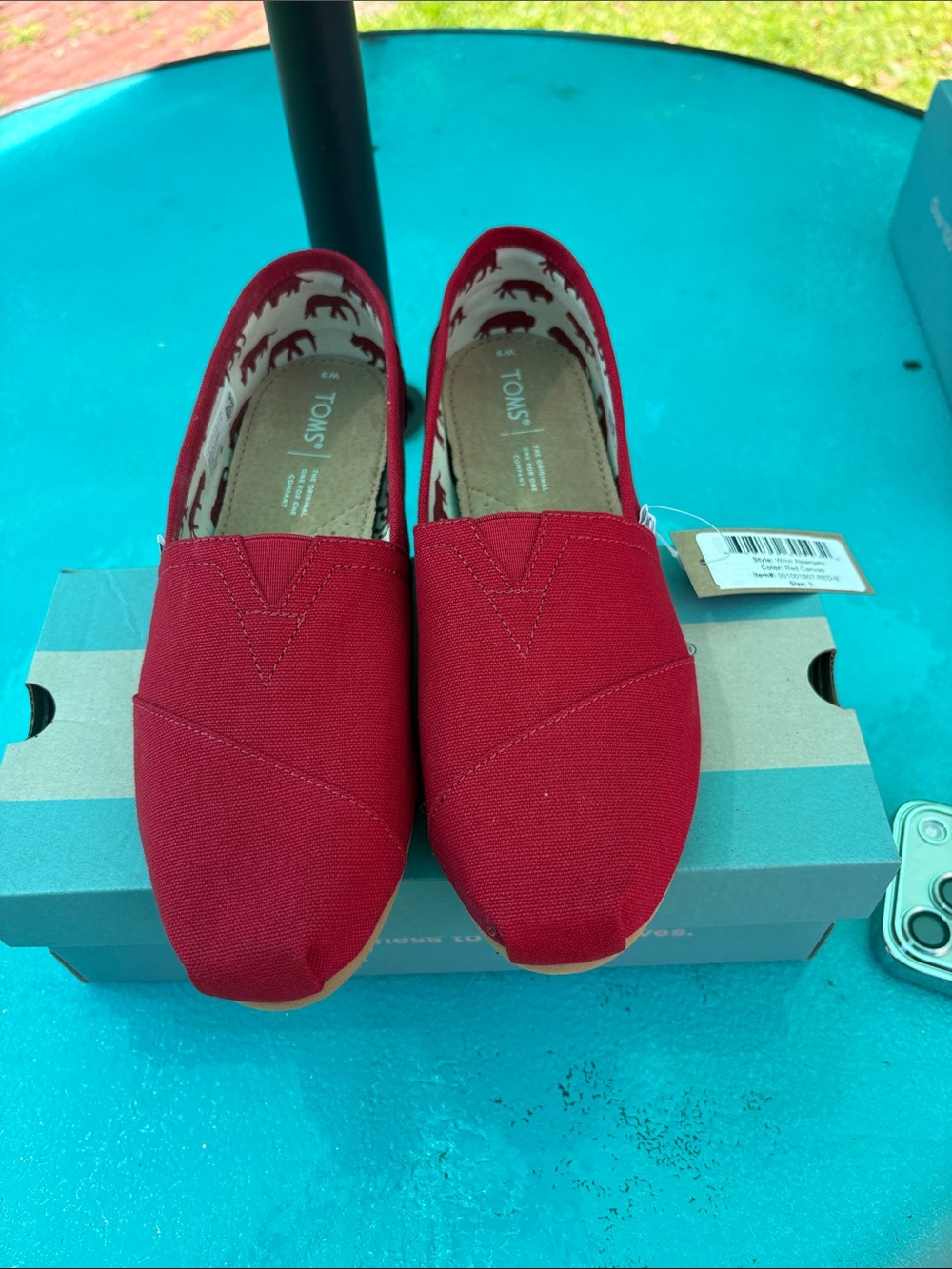 Toms Women’s Slip-On Canvas Flats - Red